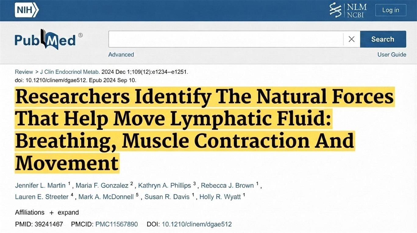 Researchers identify the natural forces that help move lymphatic fluid: breathing, muscle contraction and movement